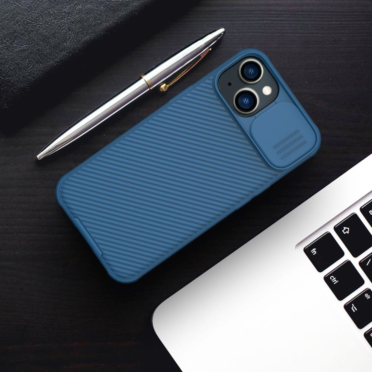 Nillkin CamShield Pro-etui iPhone 14 Plus Armor Cover Kamerabeskyttelse Svart