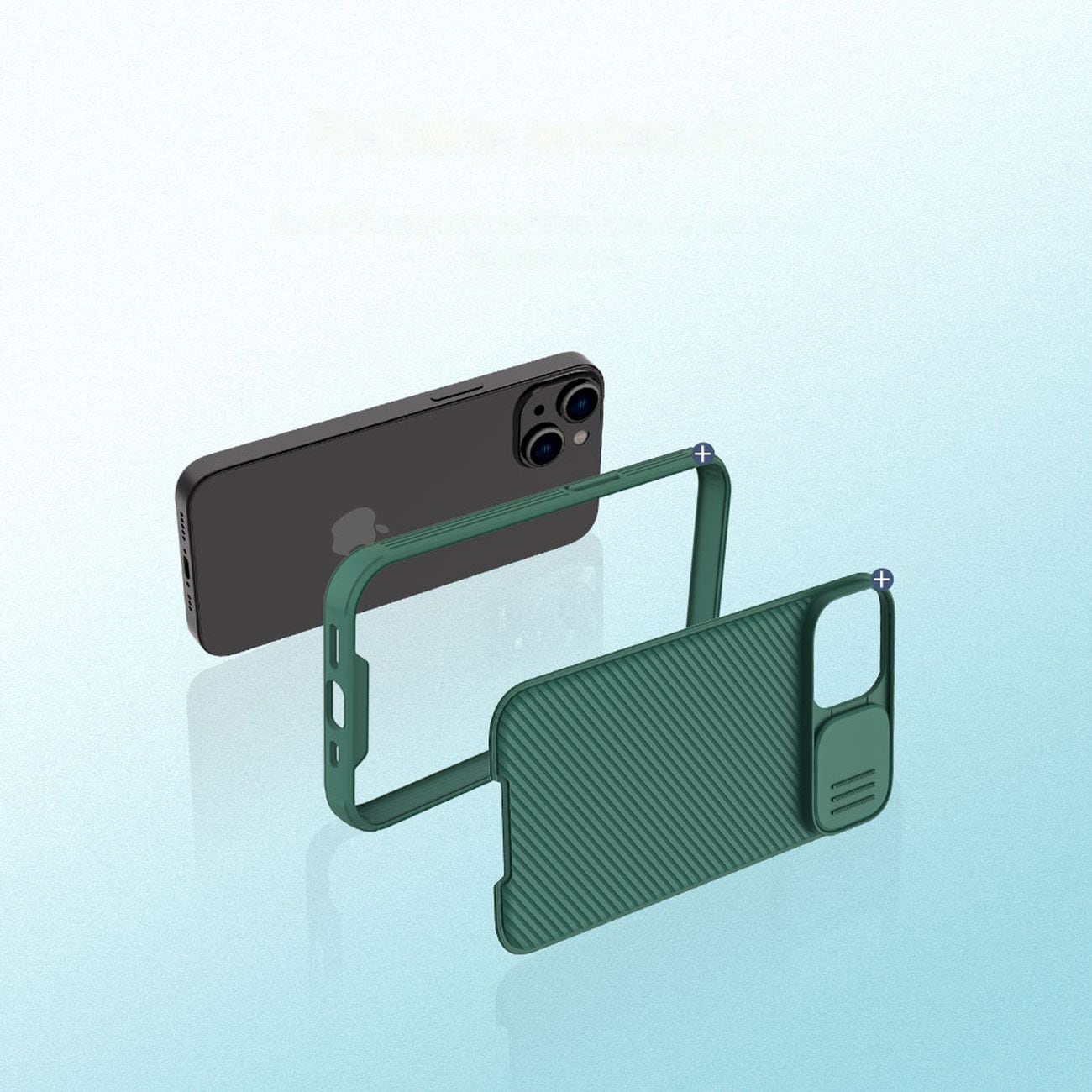 Nillkin CamShield Pro-etui iPhone 14 Plus Armor Cover Kamerabeskyttelse Svart