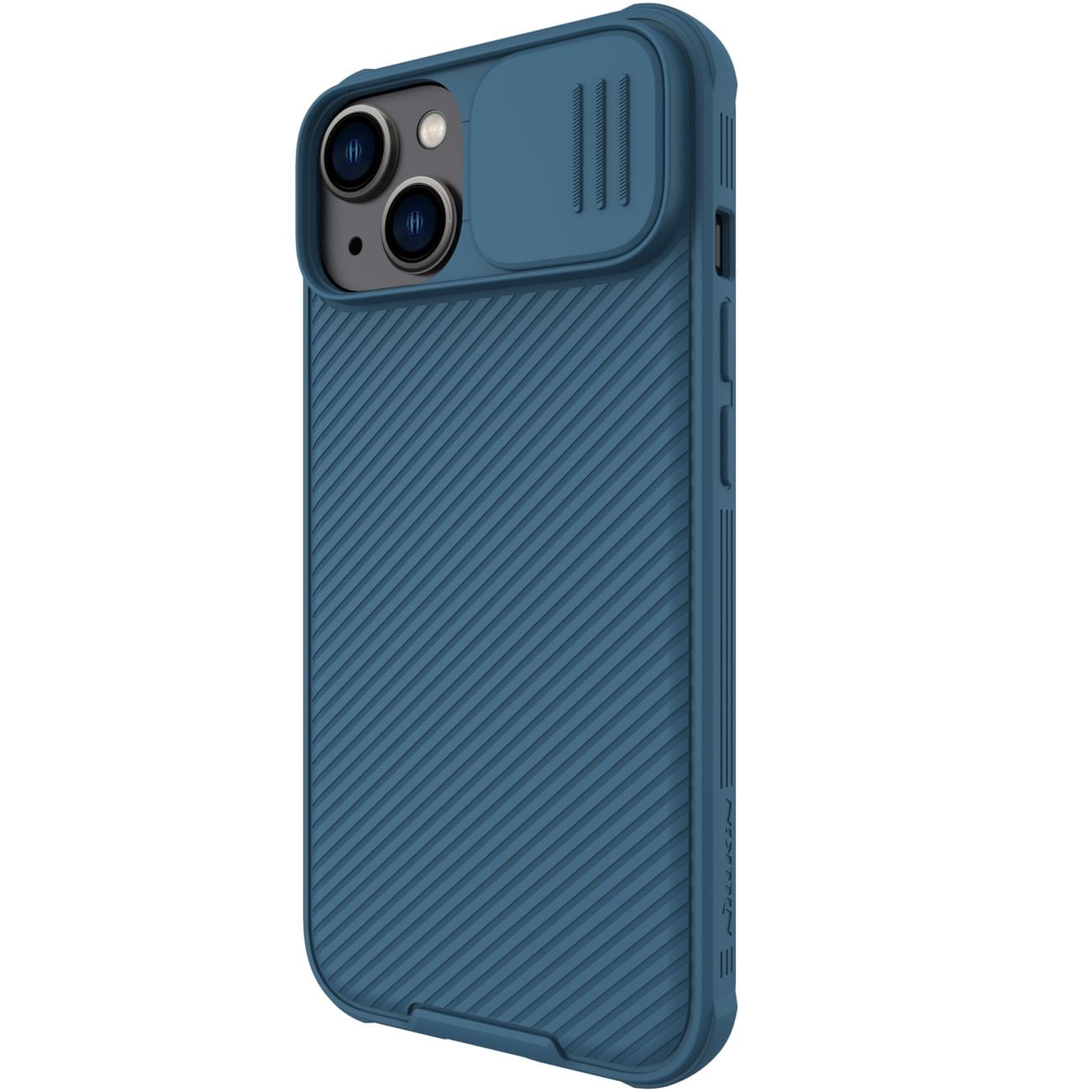 Nillkin CamShield Pro-etui iPhone 14 Plus pansret deksel kamerabeskytter blå