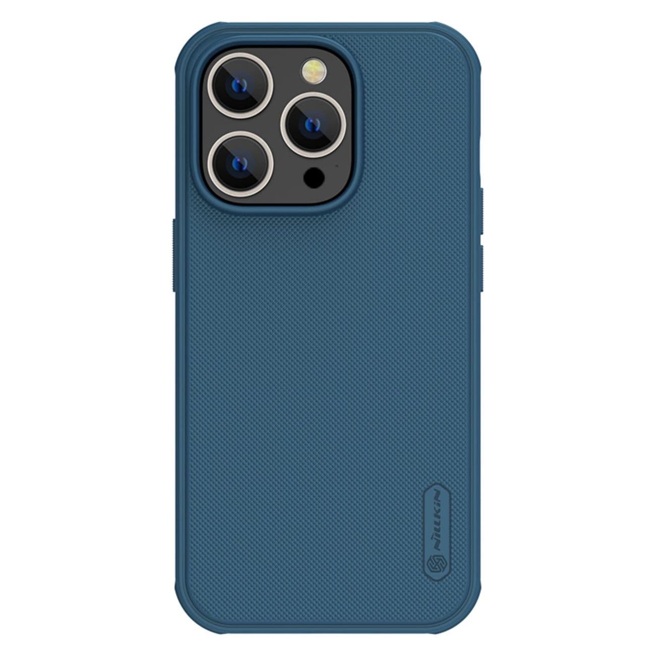 Nillkin Super Frosted Shield Pro-etui for iPhone 14 Pro bakdeksel blå