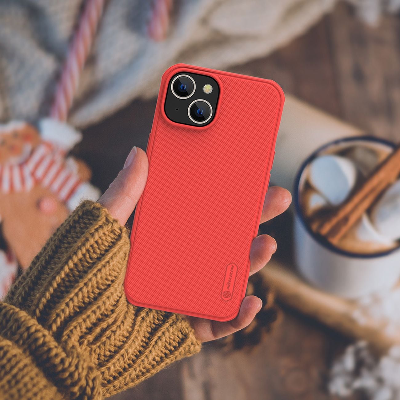 Nillkin Super Frosted Shield Pro-etui for iPhone 14 Plus bakdeksel blå