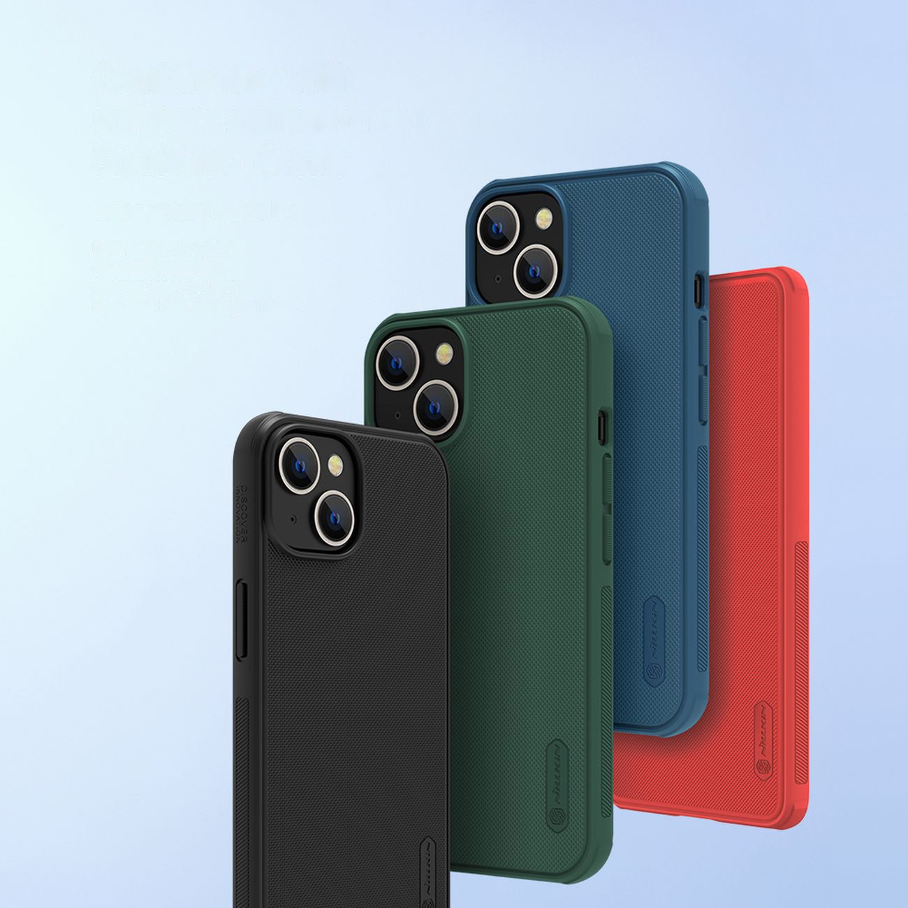 Nillkin Super Frosted Shield Pro-etui for iPhone 14 Plus bakdeksel blå