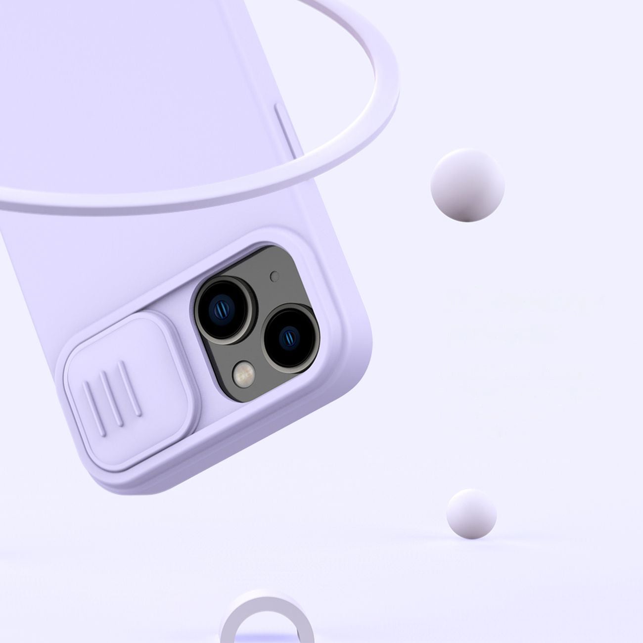 Nillkin CamShield magnetisk silikonetui iPhone 14 Plus med MagSafe og kamerabeskytter Blå