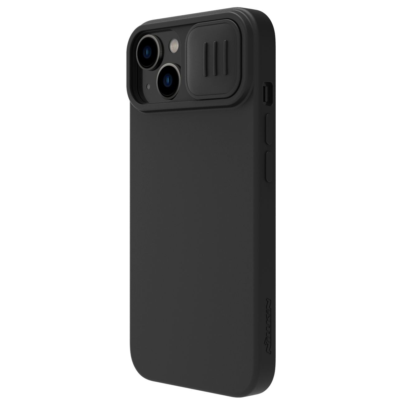 Nillkin CamShield Silky Silicone Case iPhone 14 Plus-etui med kamerabeskytter Svart