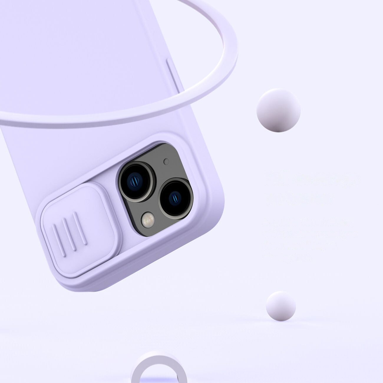 Nillkin CamShield Silky Silicone Case iPhone 14 Plus-etui med kamerabeskytter Blå
