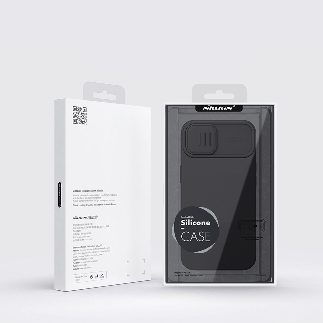 Nillkin CamShield Silky Silicone Case iPhone 14 Plus-etui med kamerabeskytter Blå