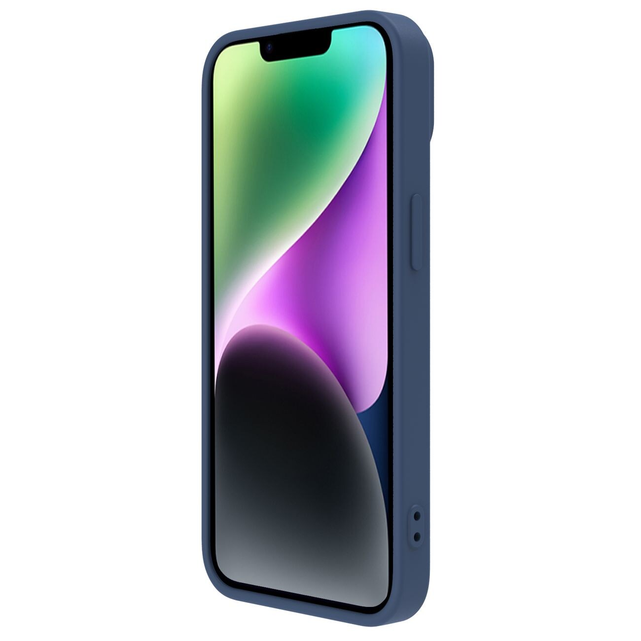 Nillkin CamShield Silky Silicone Case iPhone 14 Plus-etui med kamerabeskytter Blå