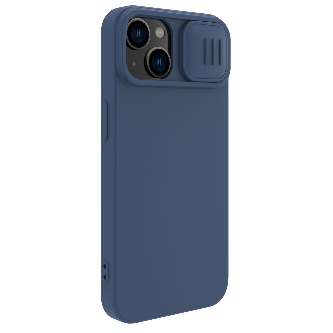 Nillkin CamShield Silky Silicone Case iPhone 14 Plus-etui med kamerabeskytter Blå