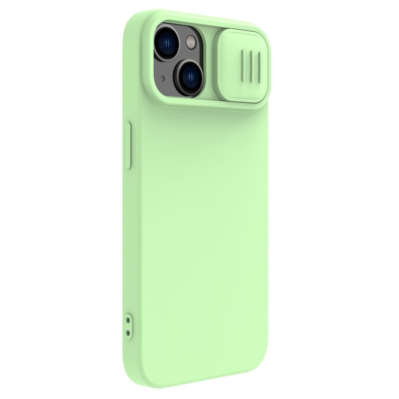 Nillkin CamShield Silky Silicone Case iPhone 14 Plus-etui med kameradeksel grønn