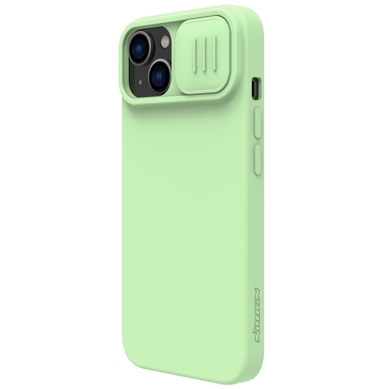 Nillkin CamShield Silky Silicone Case iPhone 14 Plus-etui med kameradeksel grønn