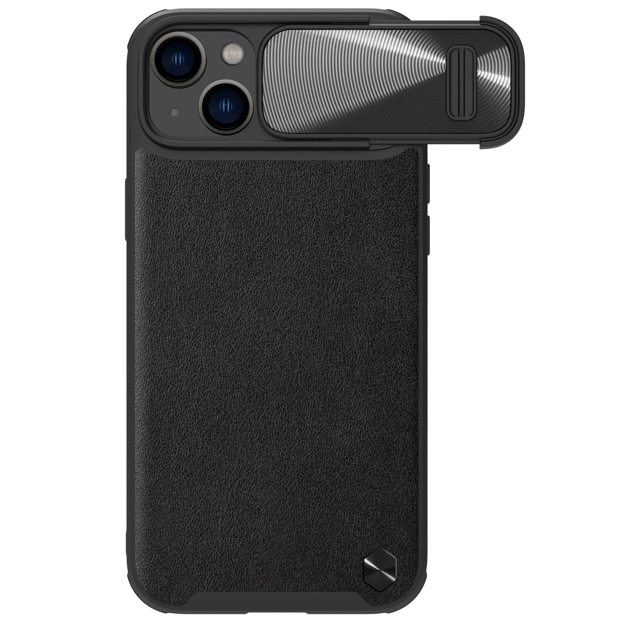 Nillkin CamShield Leather S Case iPhone 14 deksel med kameradeksel svart