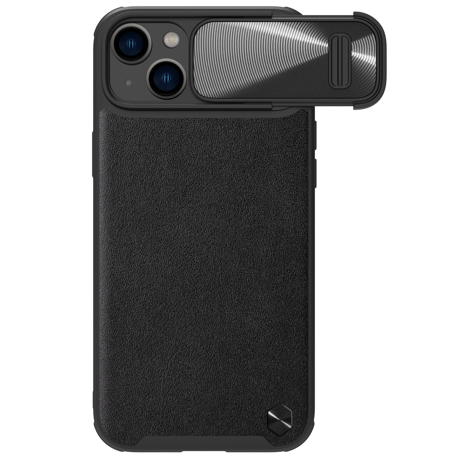 Nillkin CamShield Leather S Case iPhone 14 Plus-etui med kameradeksel svart