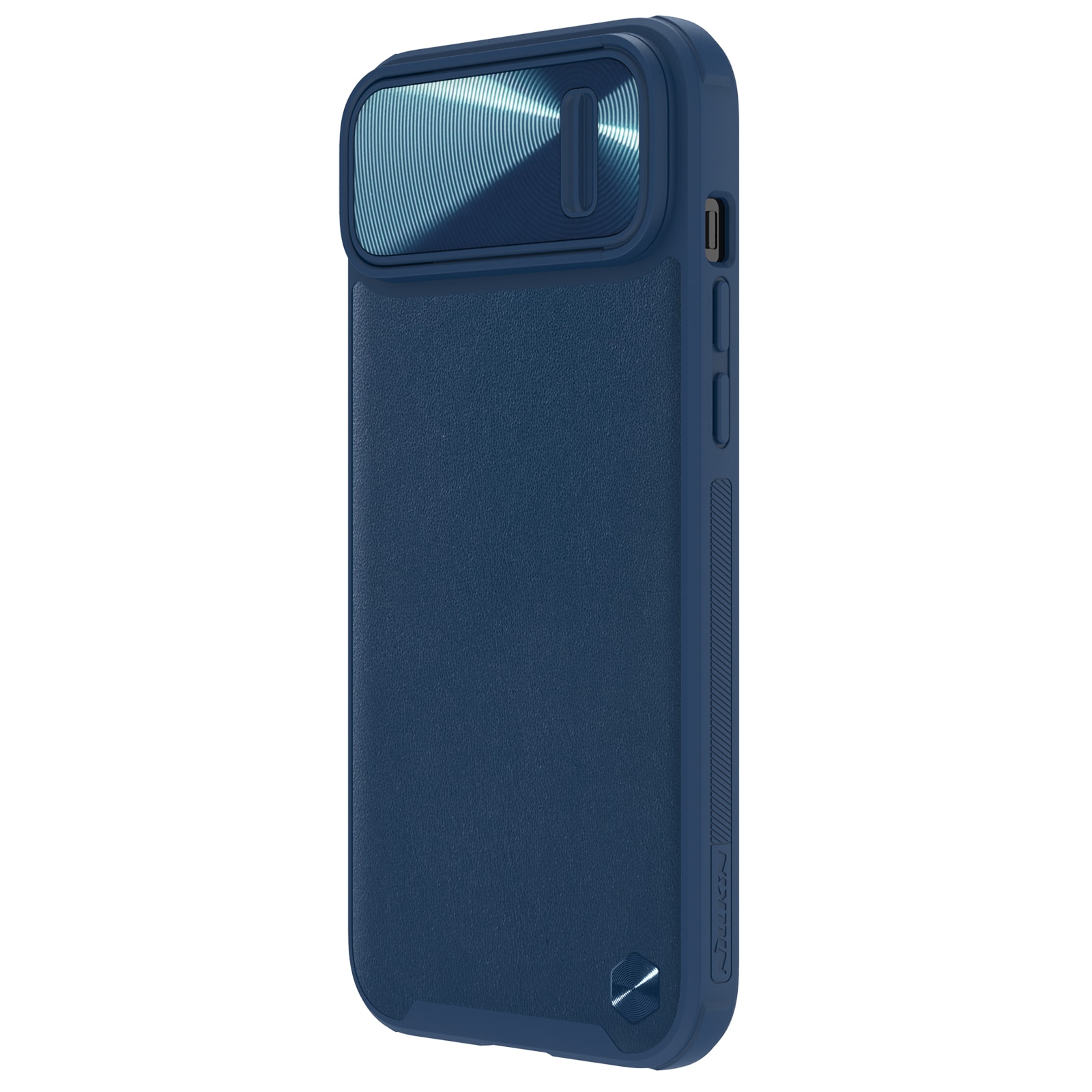 Nillkin CamShield Leather S Case iPhone 14 Plus-etui med kameradeksel blå