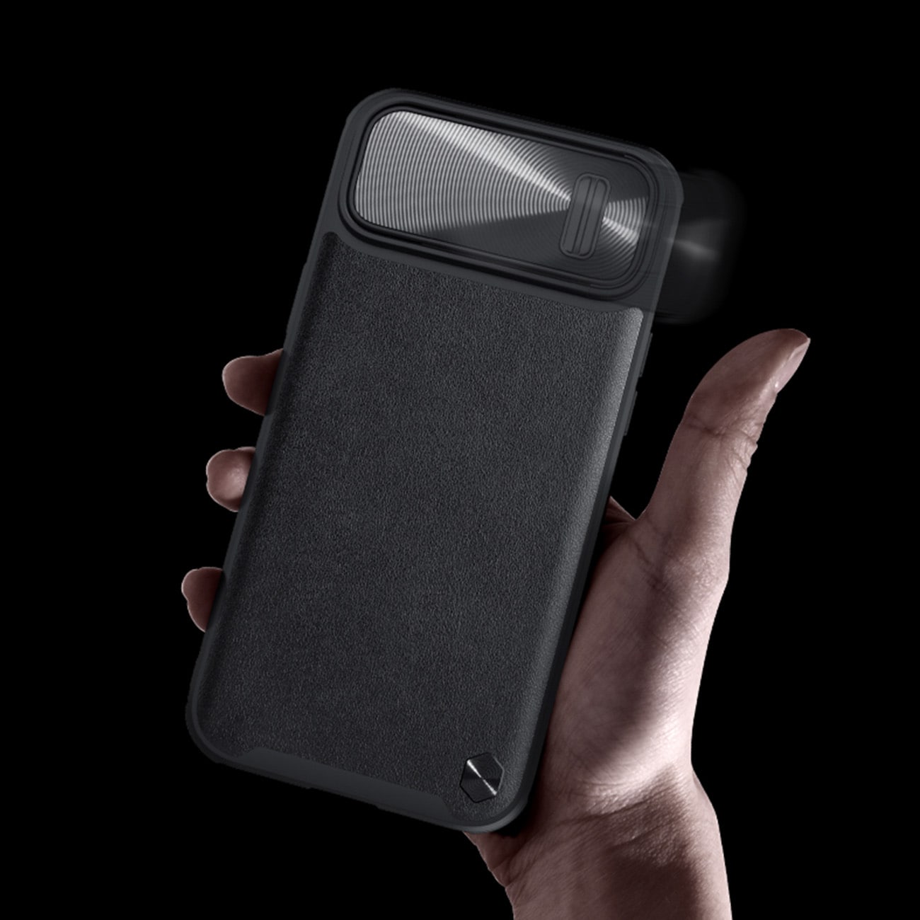 Nillkin CamShield Leather S Case iPhone 14 Plus-etui med kameradeksel grønn