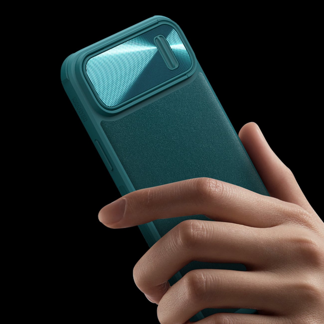 Nillkin CamShield Leather S Case iPhone 14 Plus-etui med kameradeksel grønn