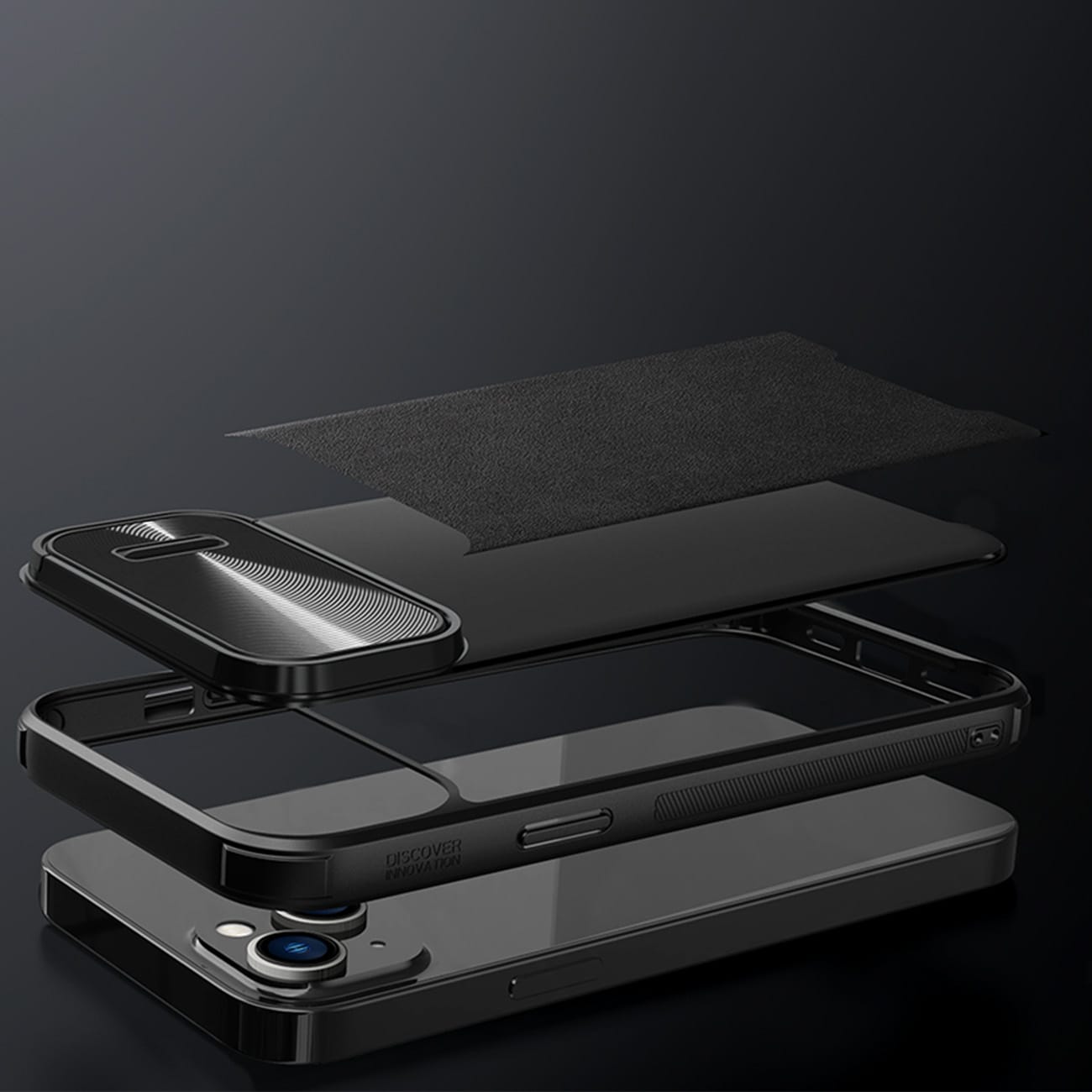 Nillkin CamShield Leather S Case iPhone 14 Plus-etui med kameradeksel grønn
