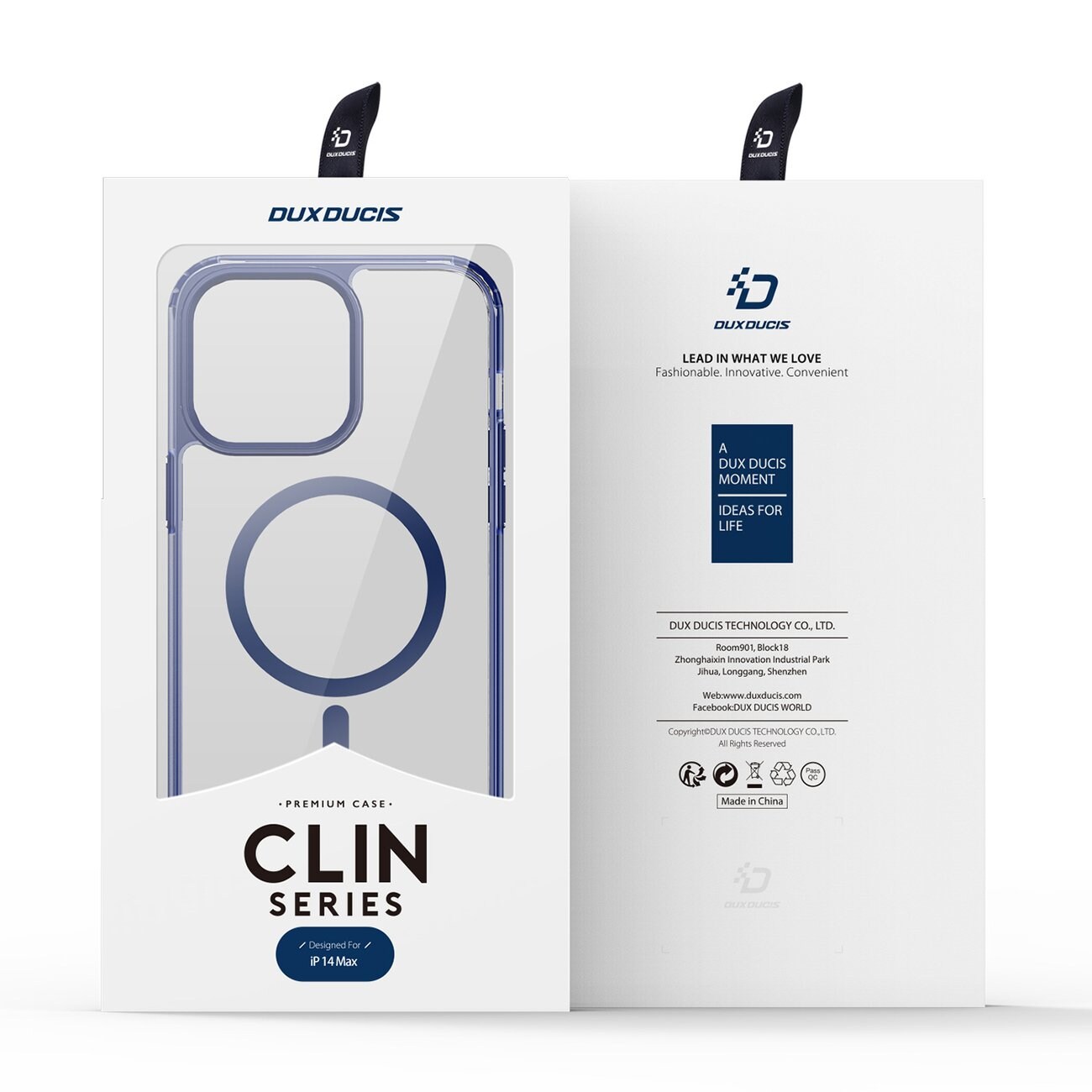 Dux Ducis Clin2-etui for iPhone 14 Plus magnetisk MagSafe-deksel blå