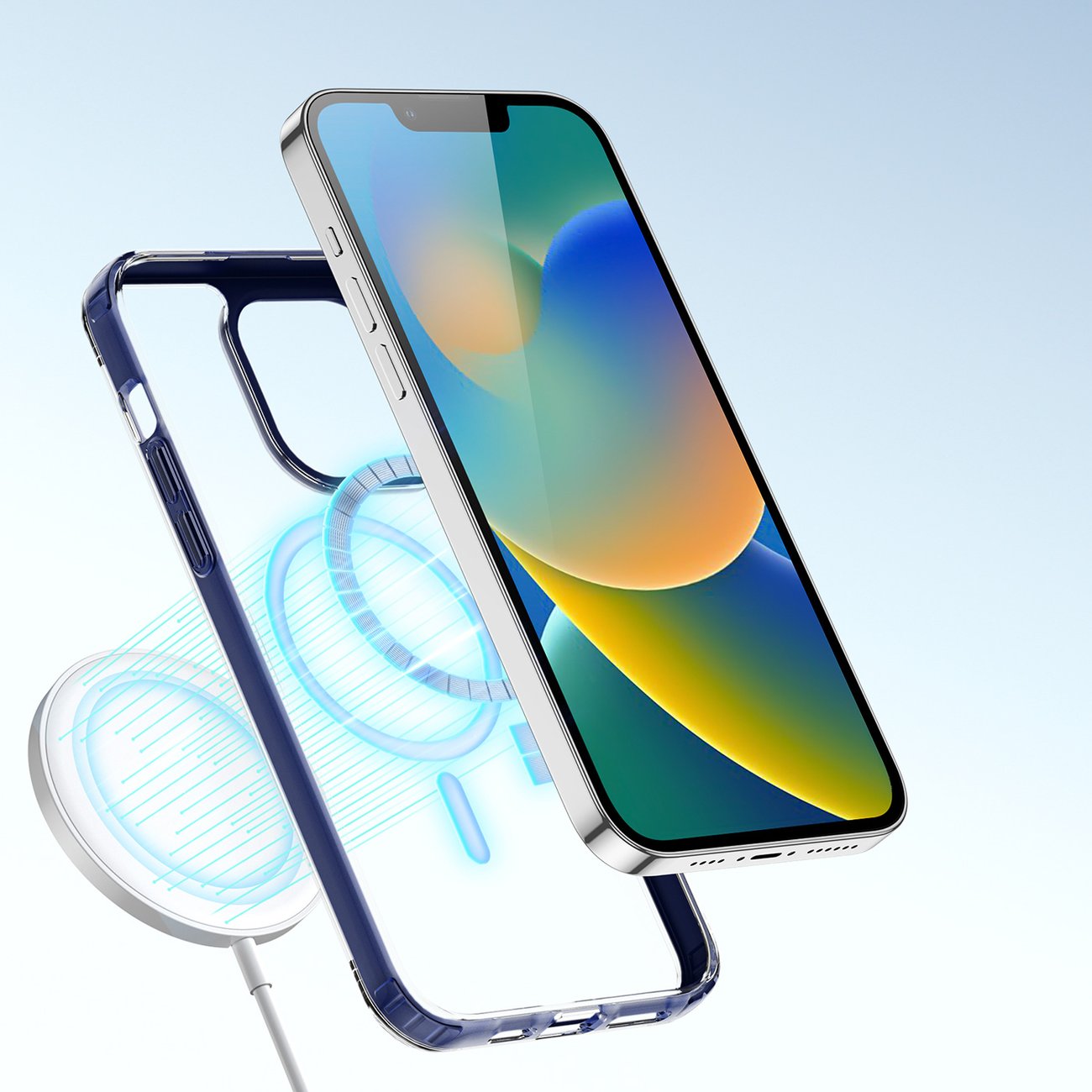 Dux Ducis Clin2-etui for iPhone 14 Plus magnetisk MagSafe-deksel blå