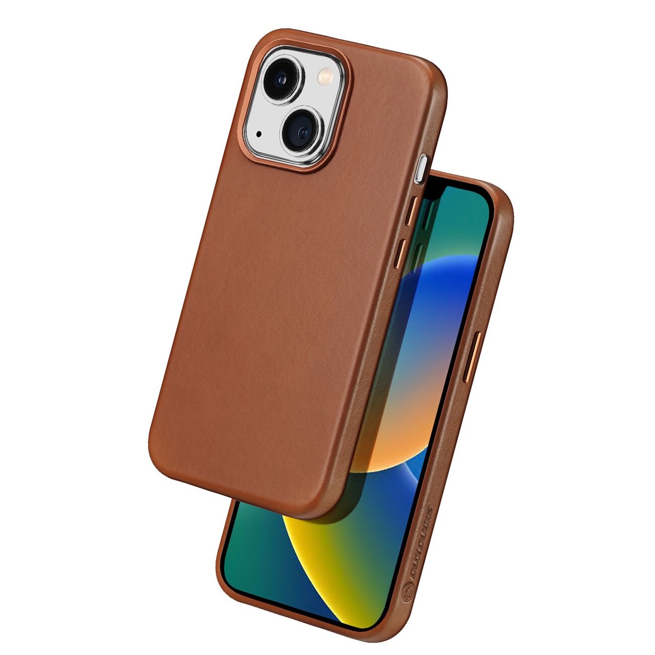 Dux Ducis Napoli iPhone 14 Plus magnetisk lærveske MagSafe Brown