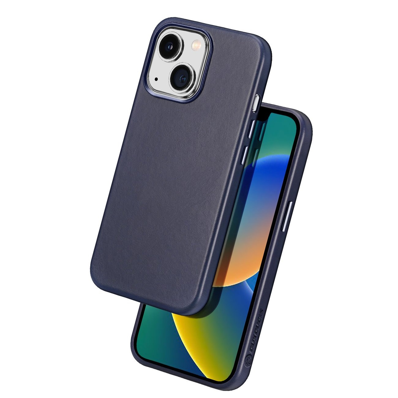 Dux Ducis Naples-etui for iPhone 14 Plus magnetisk lærveske MagSafe blå