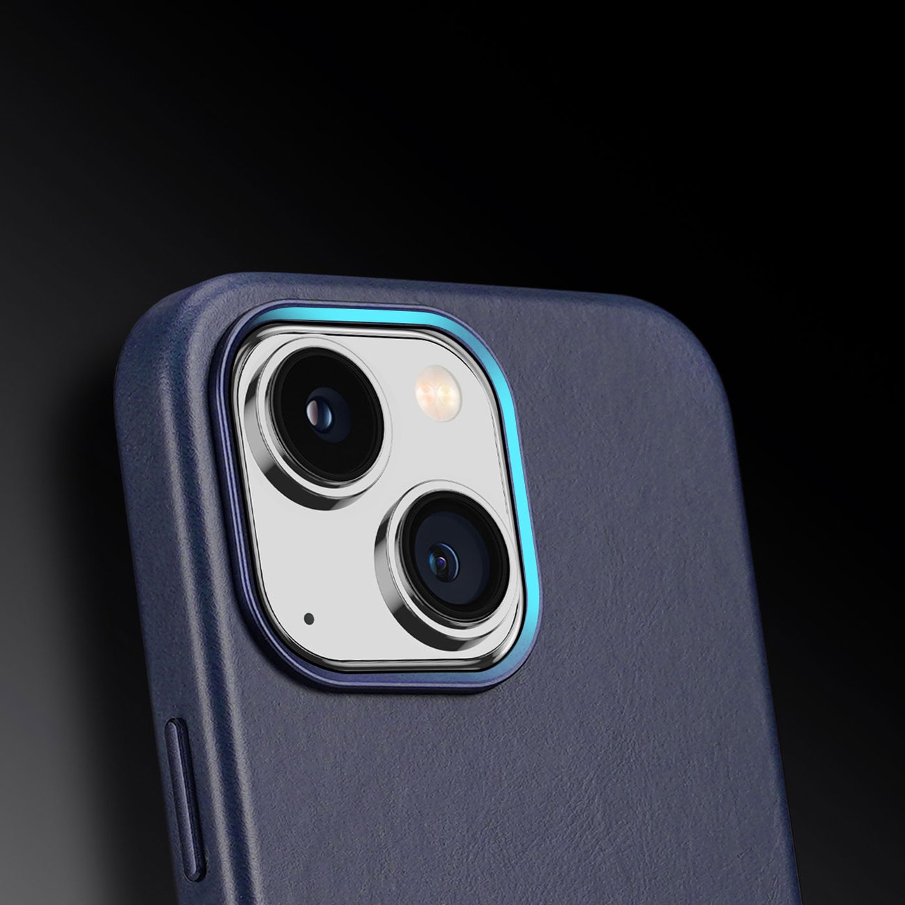 Dux Ducis Naples-etui for iPhone 14 Plus magnetisk lærveske MagSafe blå
