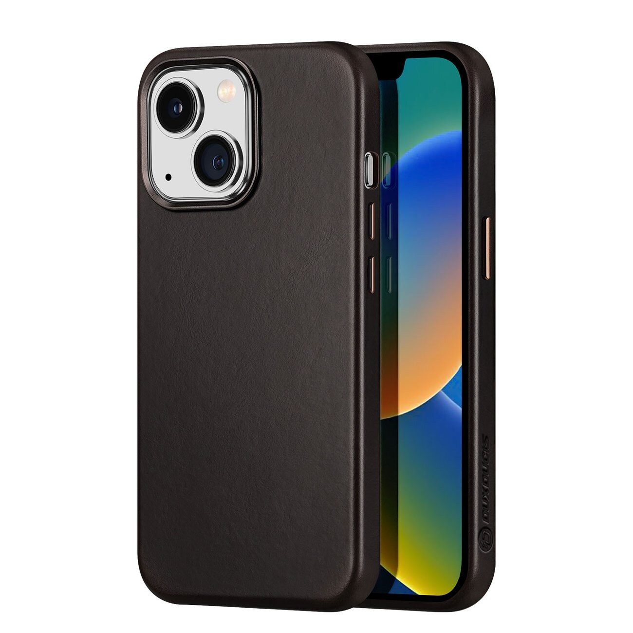 Dux Ducis Naples-etui for iPhone 14 Plus skinndeksel (MagSafe-kompatibel) Mørk brun