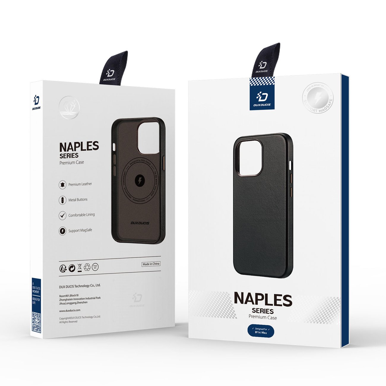 Dux Ducis Naples-etui for iPhone 14 Plus skinndeksel (MagSafe-kompatibel) Mørk brun