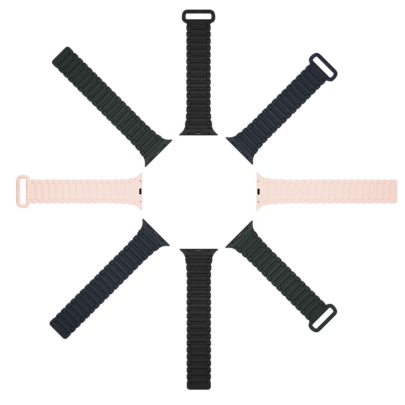 Dux Ducis Armor Strap for Apple Watch SE/9/8/7/6/5/4/3/2/1 (41/40/38mm) Silicone Magnetic Band Blue