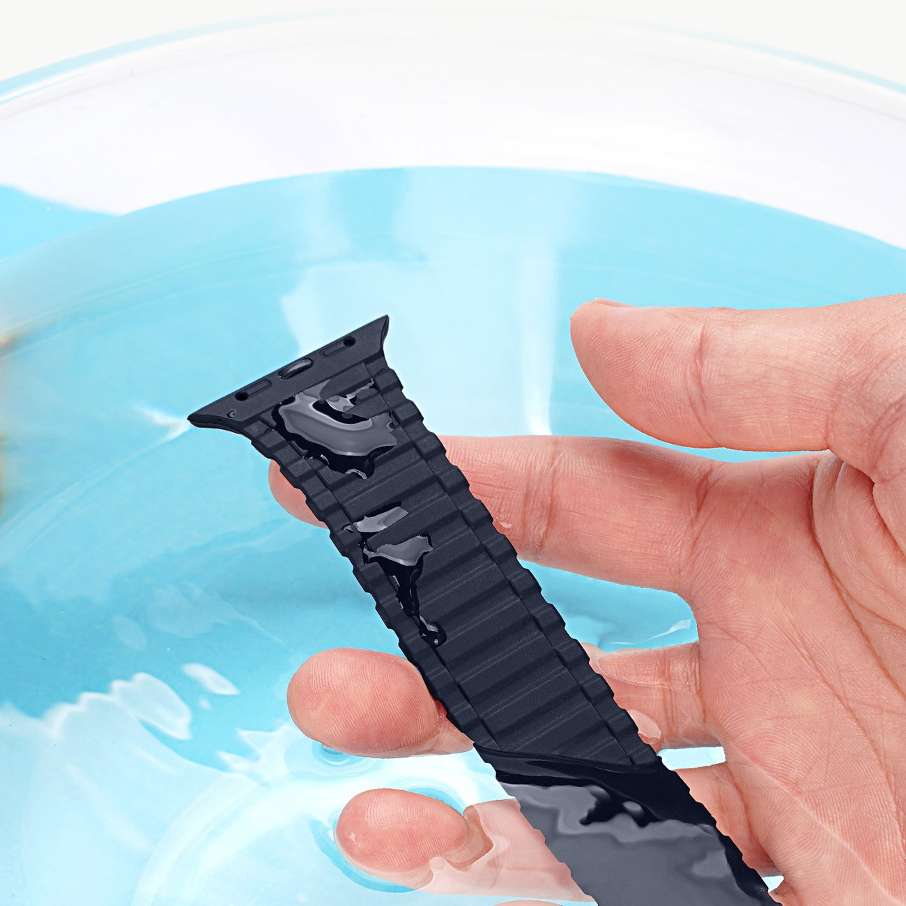 Dux Ducis Armor Strap for Apple Watch SE/9/8/7/6/5/4/3/2/1 (41/40/38mm) Silicone Magnetic Band Blue