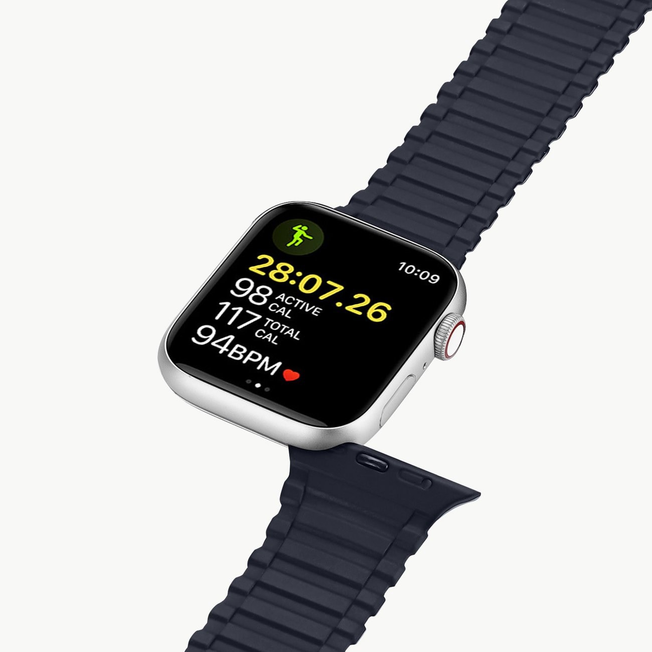 Dux Ducis Armor Strap for Apple Watch SE/9/8/7/6/5/4/3/2/1 (41/40/38mm) Silicone Magnetic Band Blue