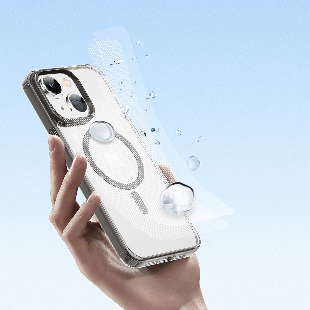 Dux Ducis Clin2-etui for iPhone 14 Plus magnetisk deksel MagSafe grå