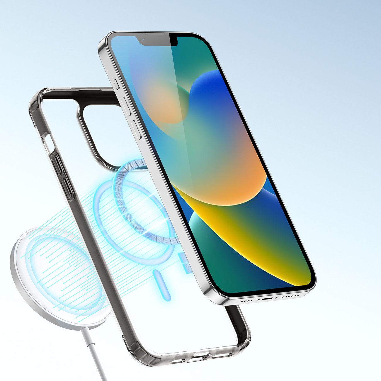 Dux Ducis Clin2-etui for iPhone 14 Plus magnetisk deksel MagSafe grå