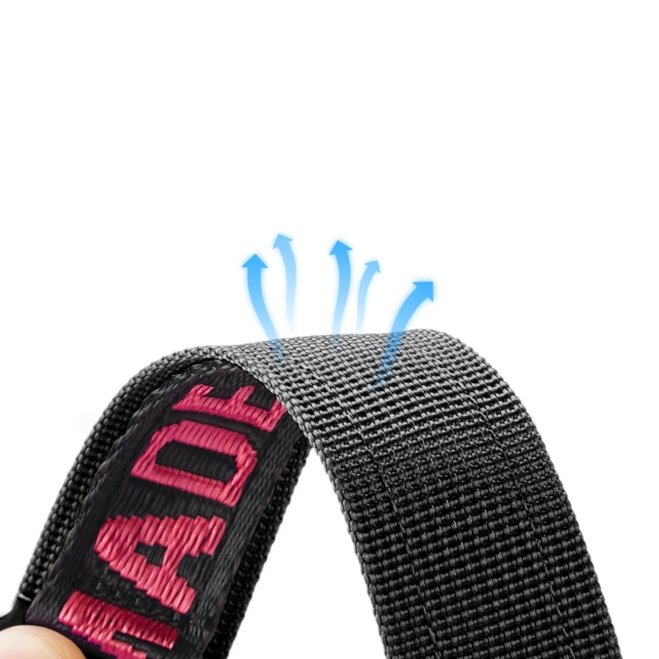 Dux Ducis utendørs Apple Watch Ultra Straps, SE, 1-9 (49, 45, 44, 42 mm) Nylonarmbånd Svart/Rød