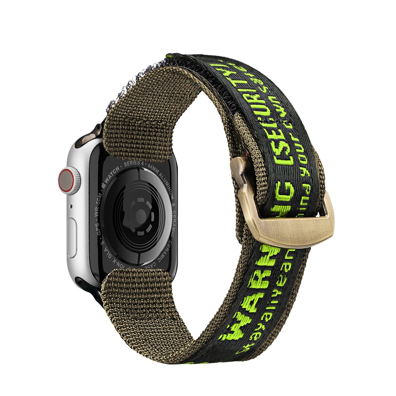 Dux Ducis utendørs Apple Watch Ultra armbånd (Nylon, svart/grønn) 49-42 mm, SE, 9-1
