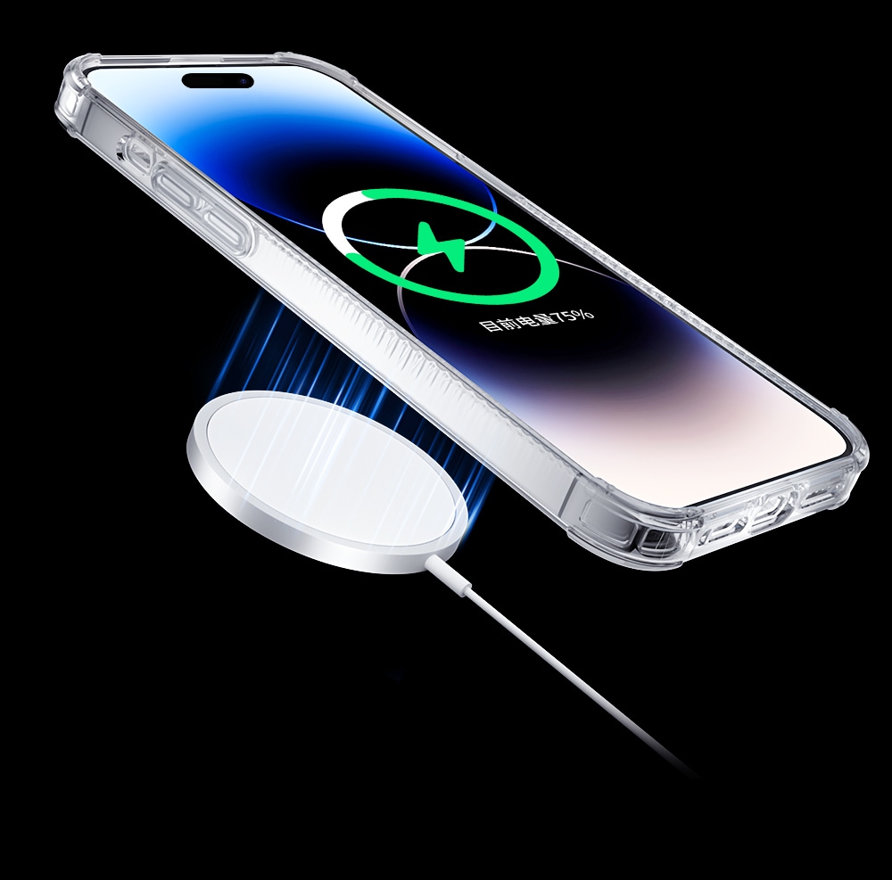 Kingxbar PQY Go Out Series magnetisk etui for iPhone 14 Plus MagSafe svart