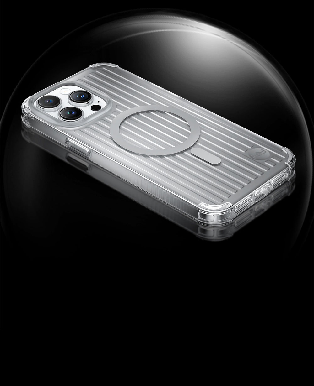 Kingxbar PQY Go Out Series magnetisk etui for iPhone 14 Plus MagSafe sølv