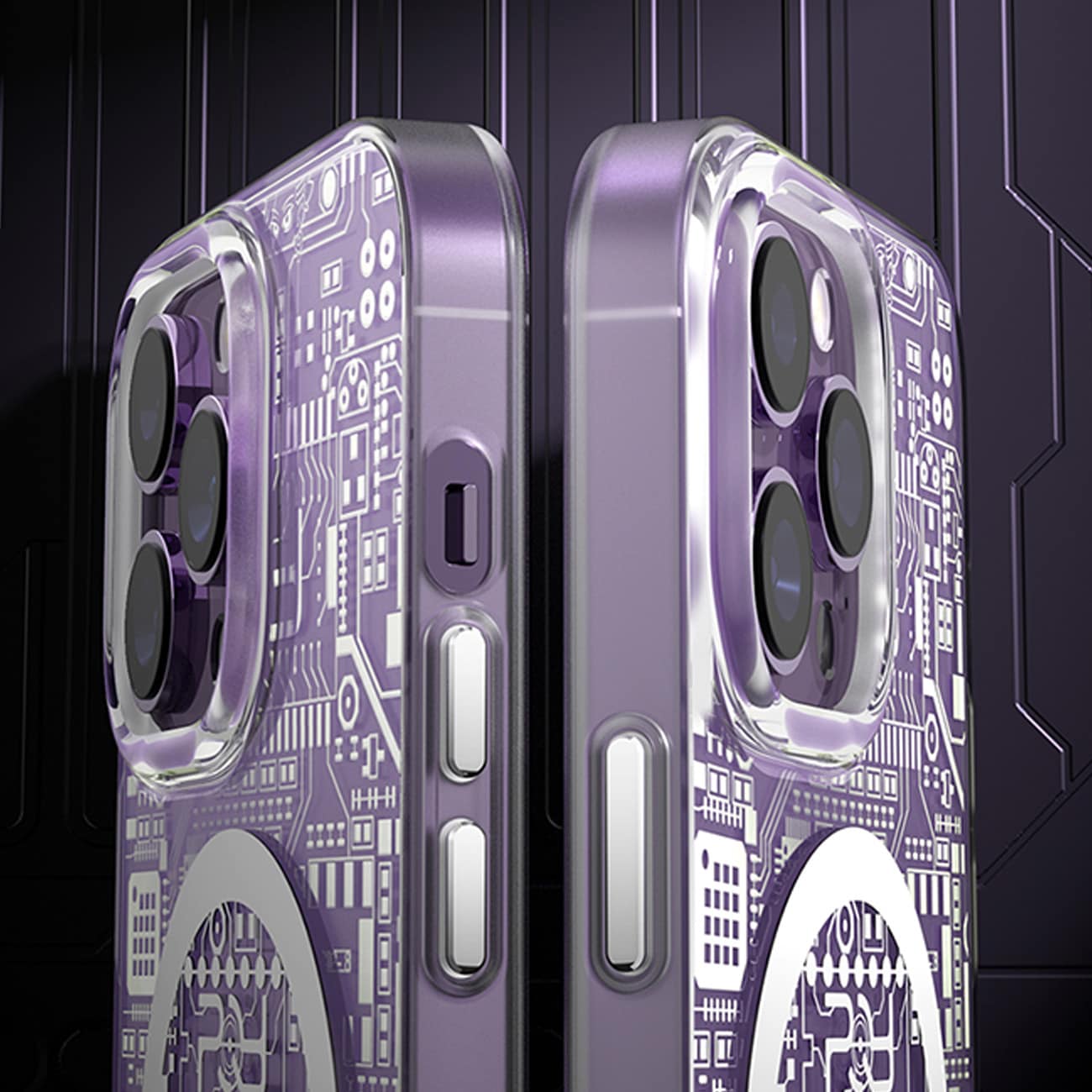 Kingxbar PQY Geek Series magnetisk etui for iPhone 14 Plus MagSafe sølv
