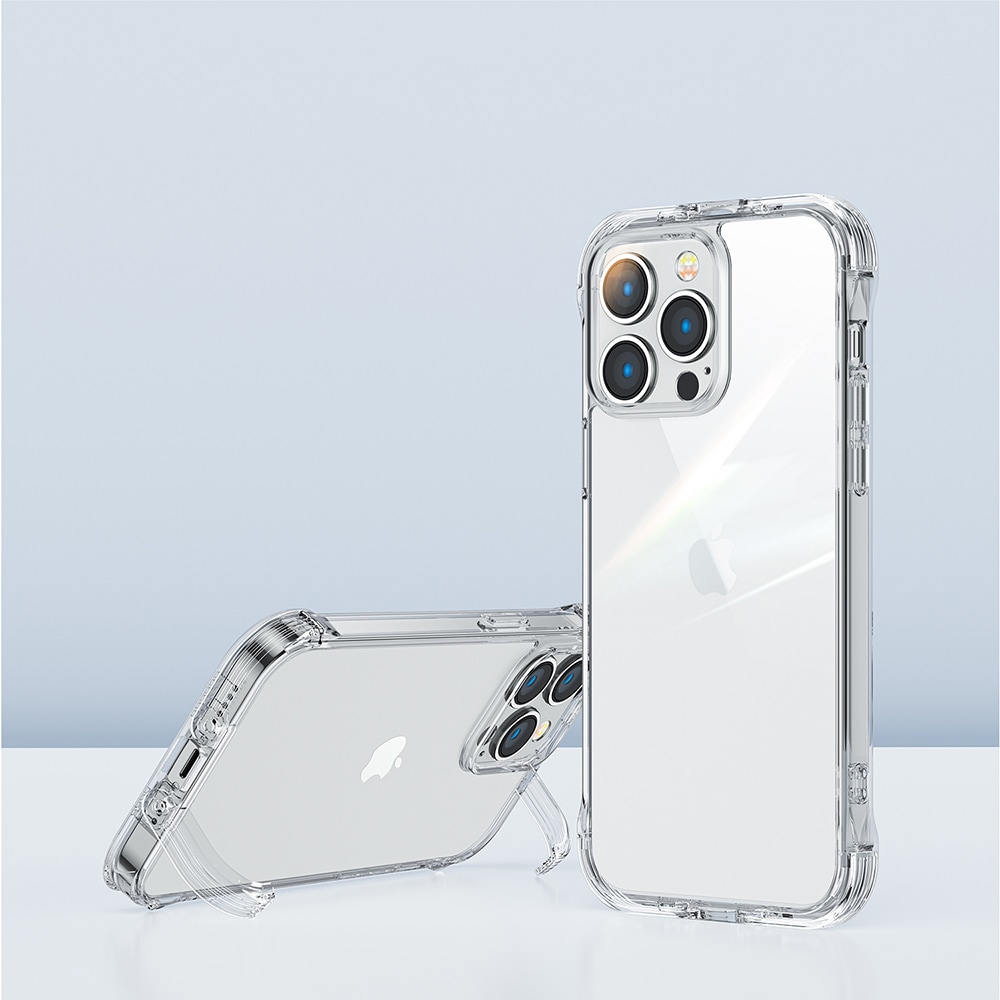 Joyroom Defender Series Case Cover for iPhone 14 Plus Armored Hook Cover Stand Clear (JR-14H3)