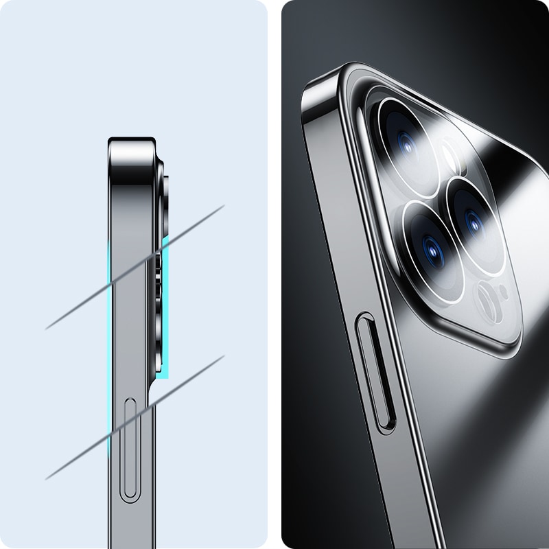 Joyroom 14Q-etui for iPhone 14 Plus-deksel med metallramme svart (JR-14Q3-svart)