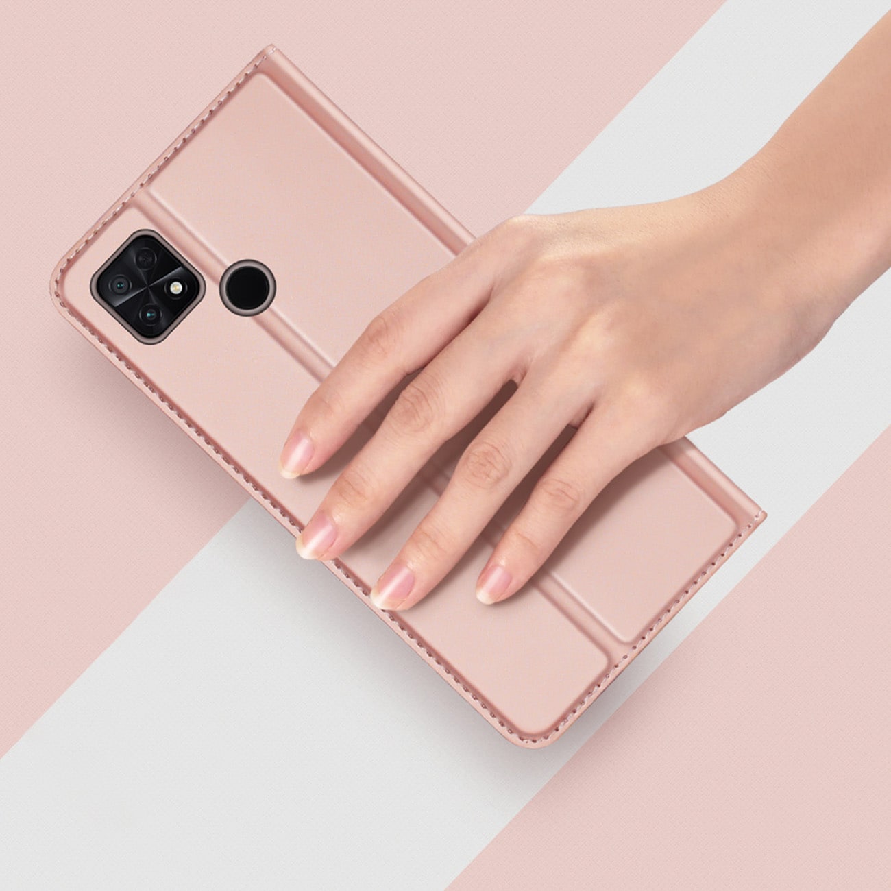 Dux Ducis Skin Pro-etui for Oppo Reno 8 flip cover kort lommebok stativ svart