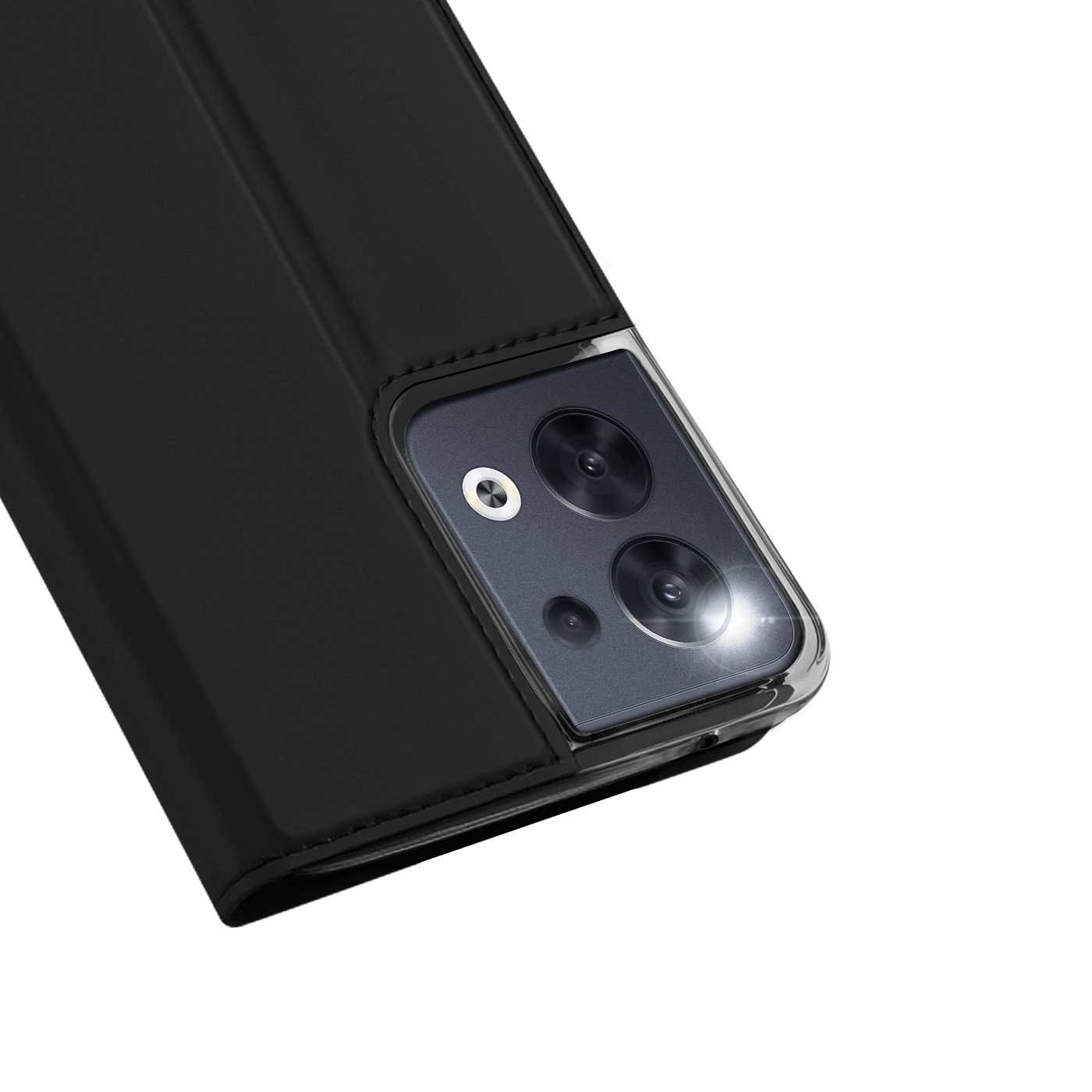 Dux Ducis Skin Pro-etui for Oppo Reno 8 flip cover kort lommebok stativ svart