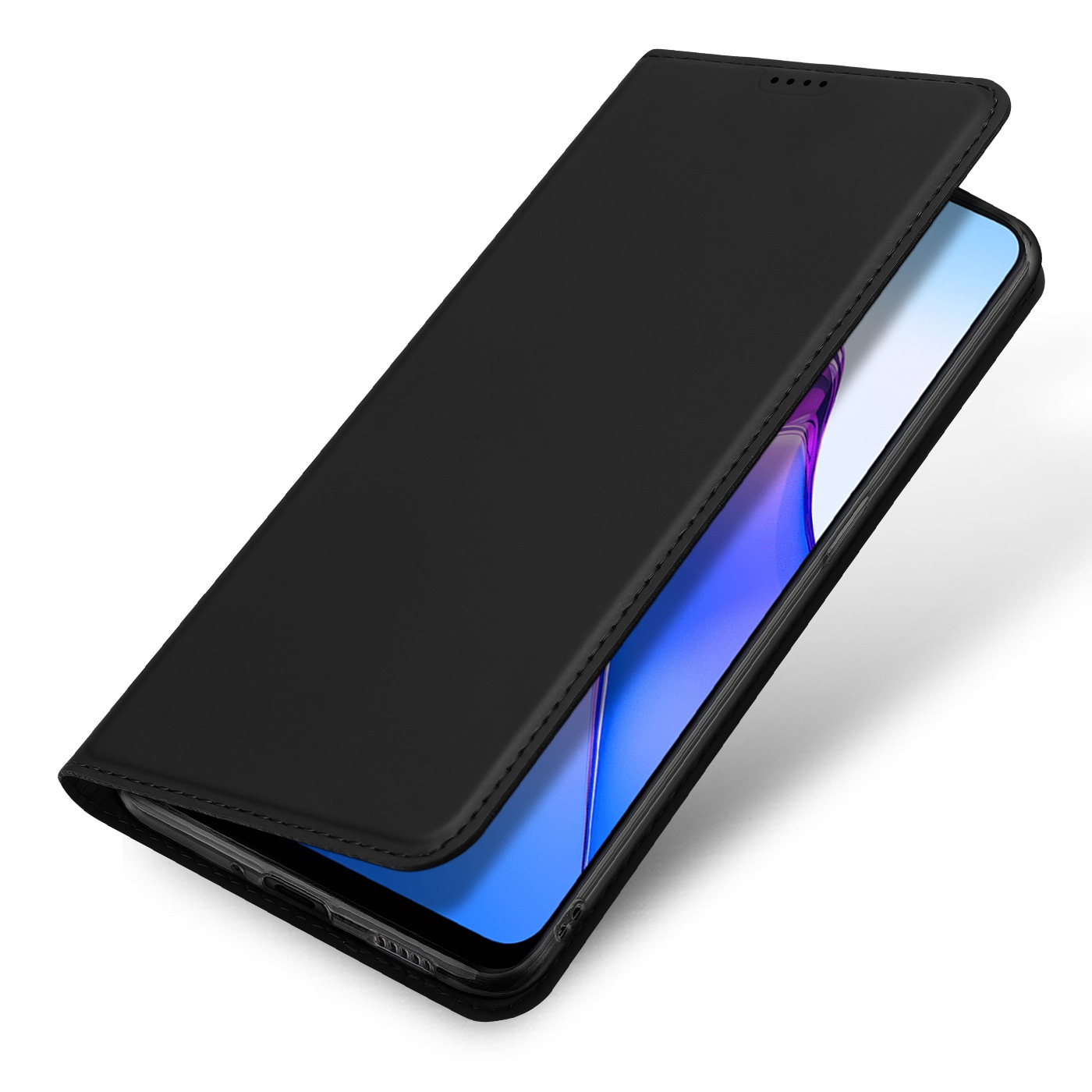 Dux Ducis Skin Pro-etui for Oppo Reno 8 flip cover kort lommebok stativ svart