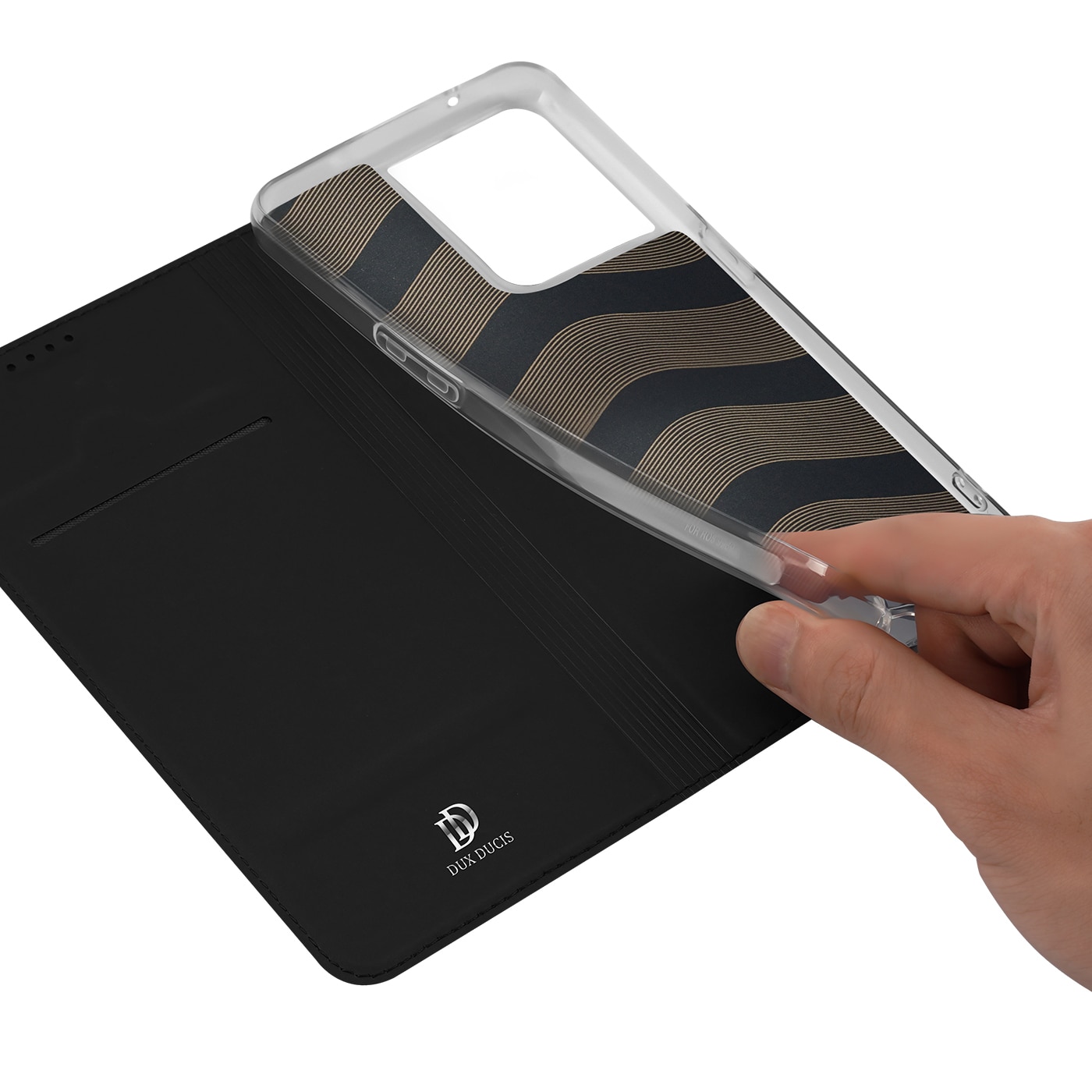 Dux Ducis Skin Pro-etui for Oppo Reno 8 flip cover kort lommebok stativ svart