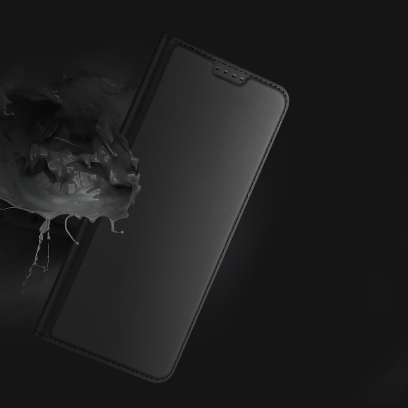 Dux Ducis Skin Pro-etui for Oppo Reno 8 Pro flip cover kort lommebok stativ svart