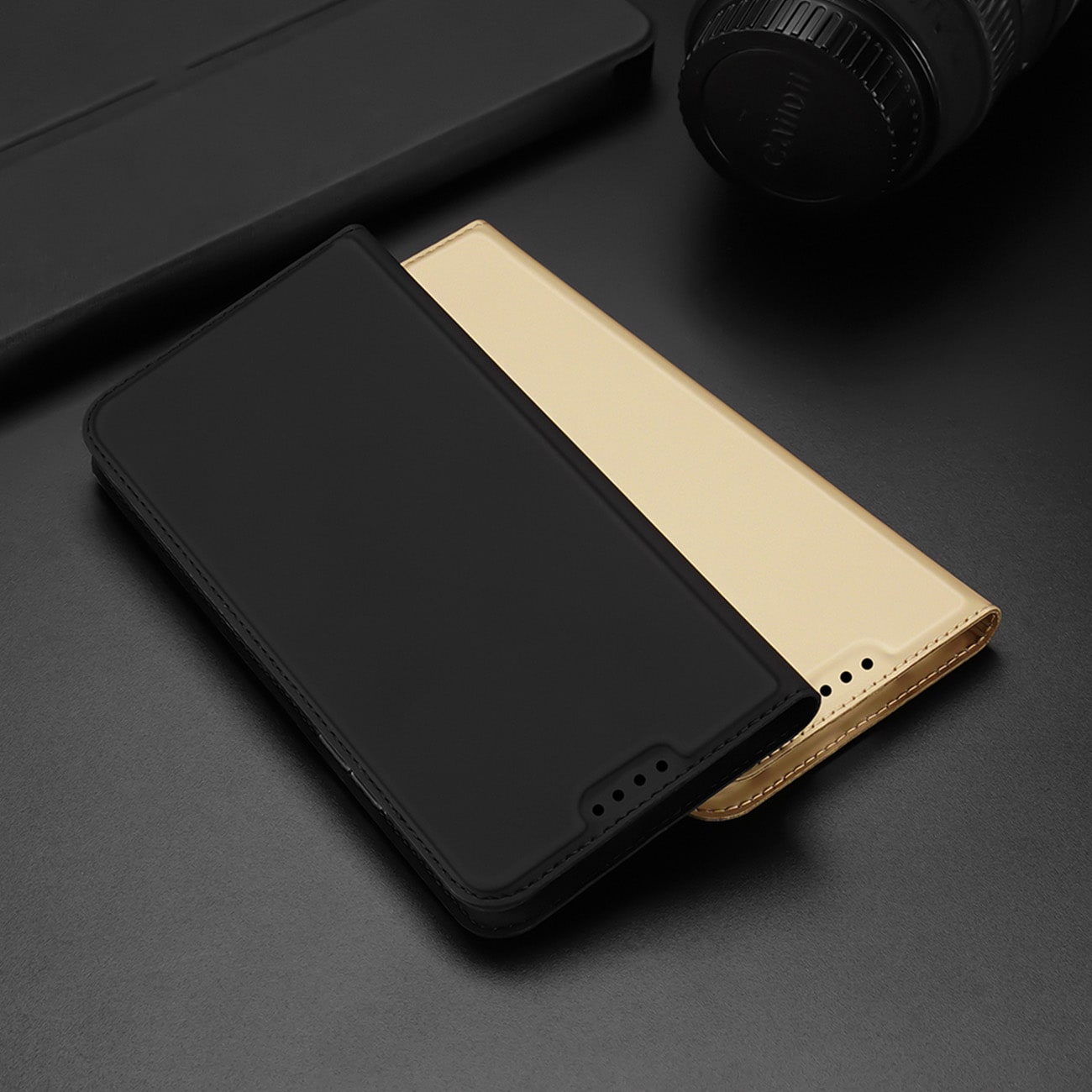 Dux Ducis Skin Pro-etui for Oppo Reno 8 Pro flip cover kort lommebok stativ svart