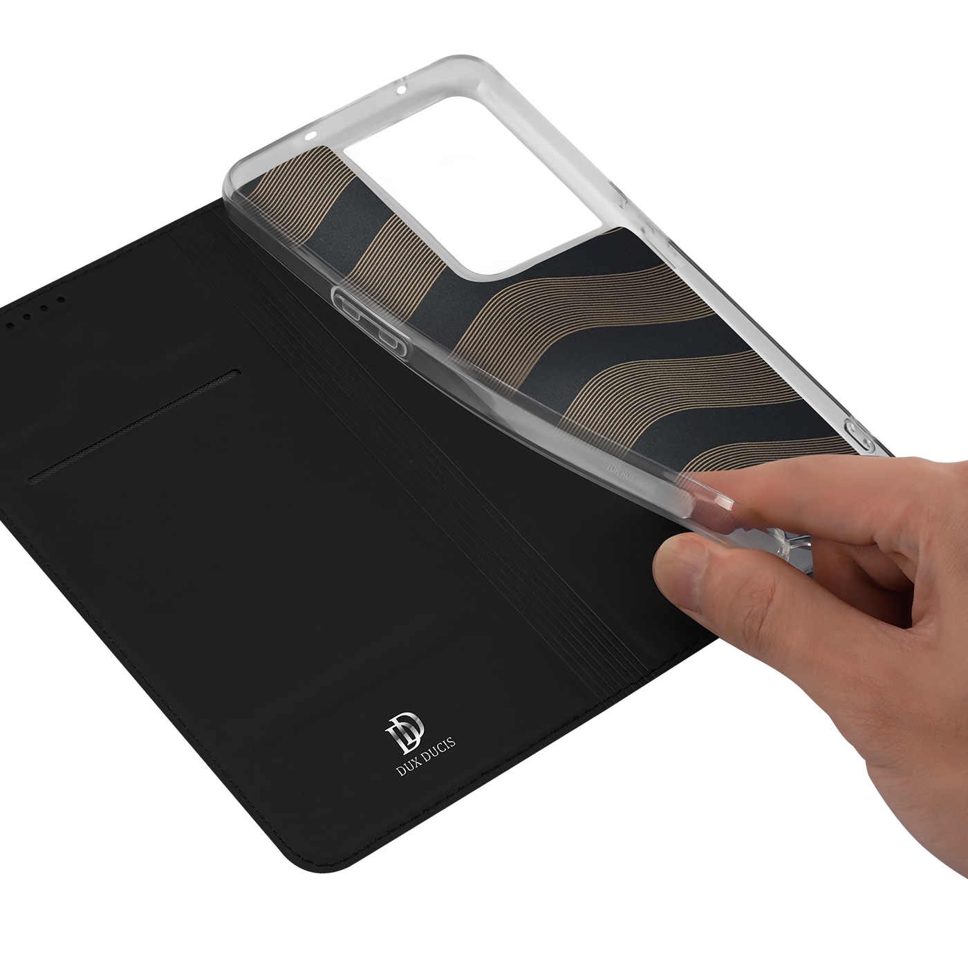 Dux Ducis Skin Pro-etui for Oppo Reno 8 Pro flip cover kort lommebok stativ svart