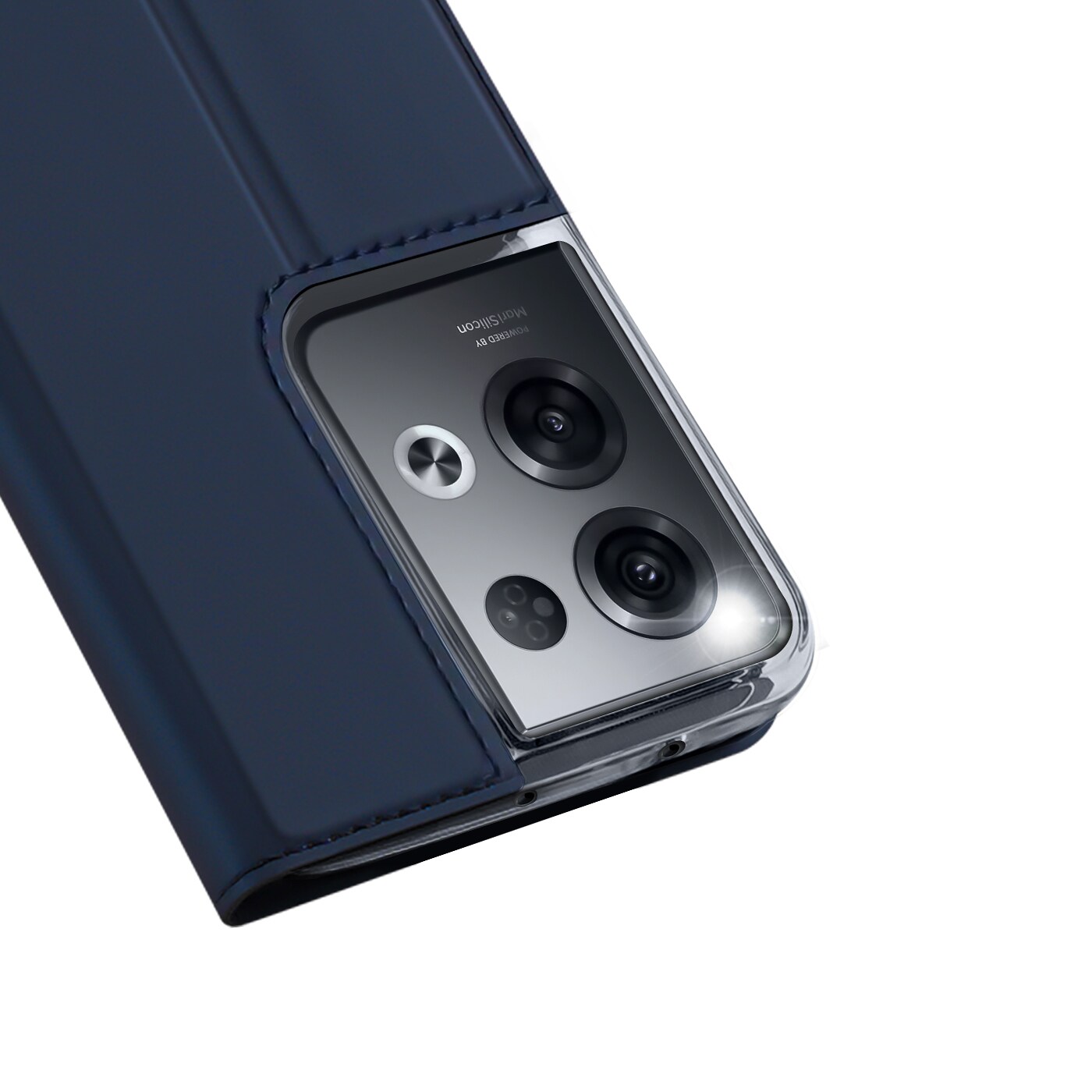 Dux Ducis Skin Pro-etui for Oppo Reno 8 Pro flip cover kort lommebok stativ blå