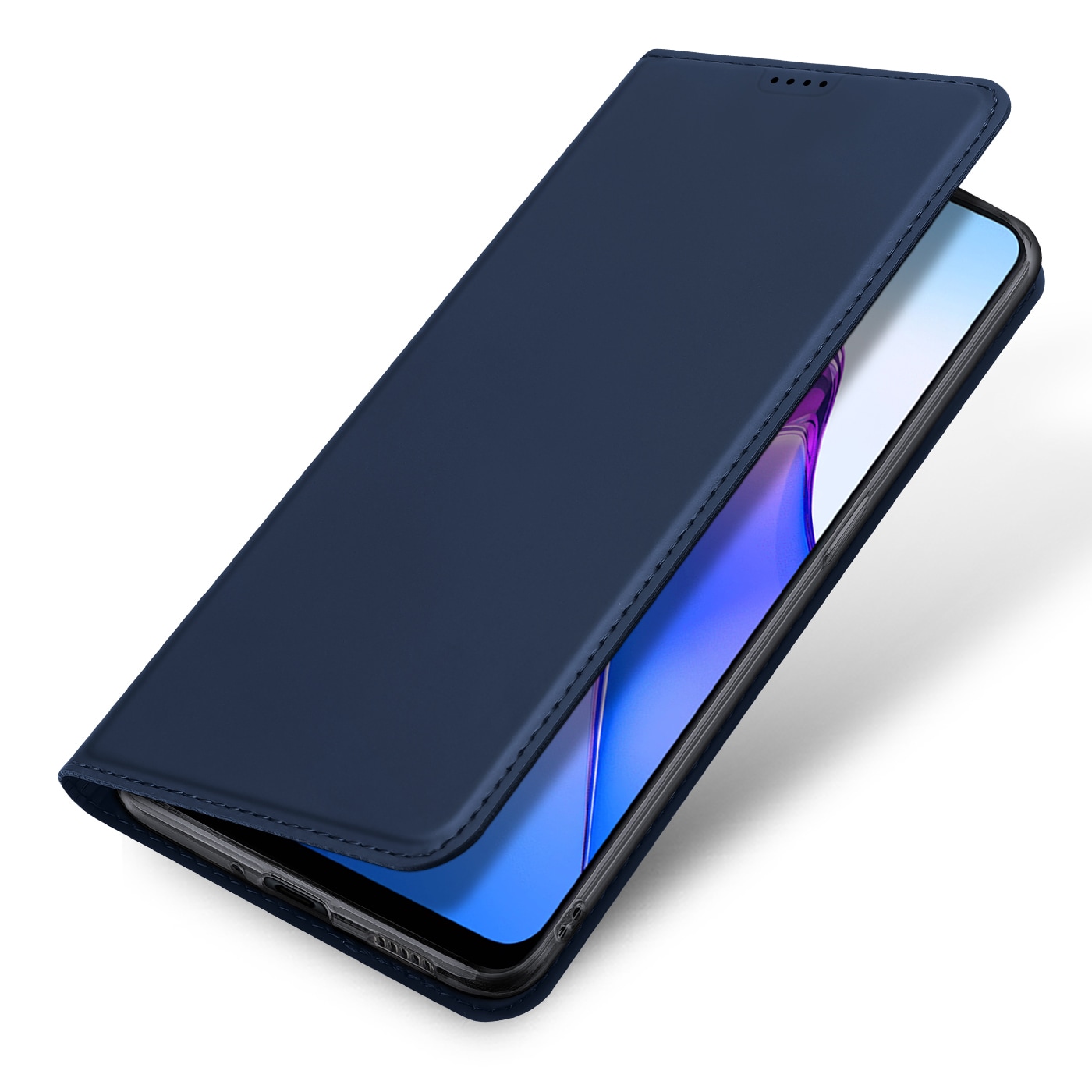 Dux Ducis Skin Pro-etui for Oppo Reno 8 Pro flip cover kort lommebok stativ blå