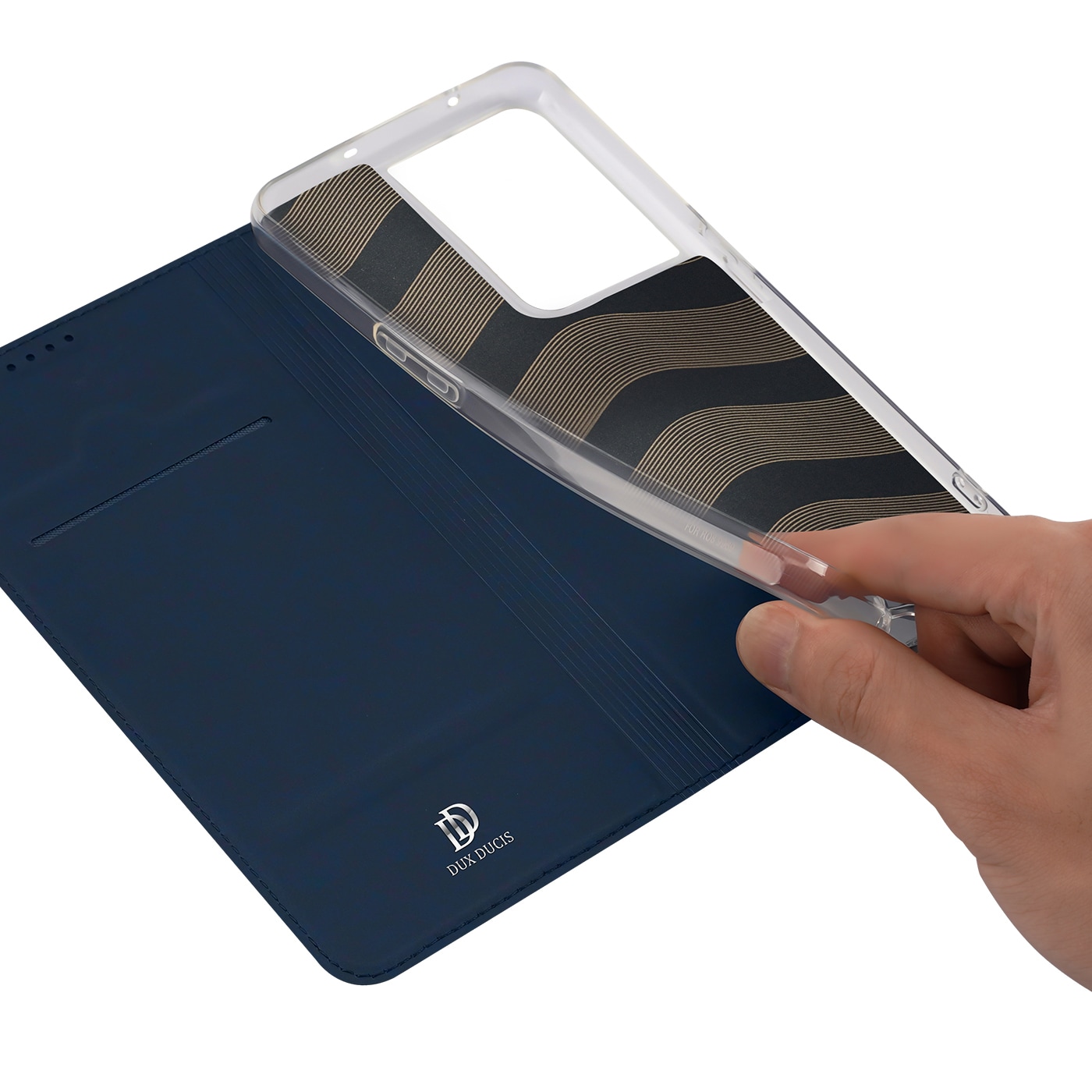 Dux Ducis Skin Pro-etui for Oppo Reno 8 Pro flip cover kort lommebok stativ blå