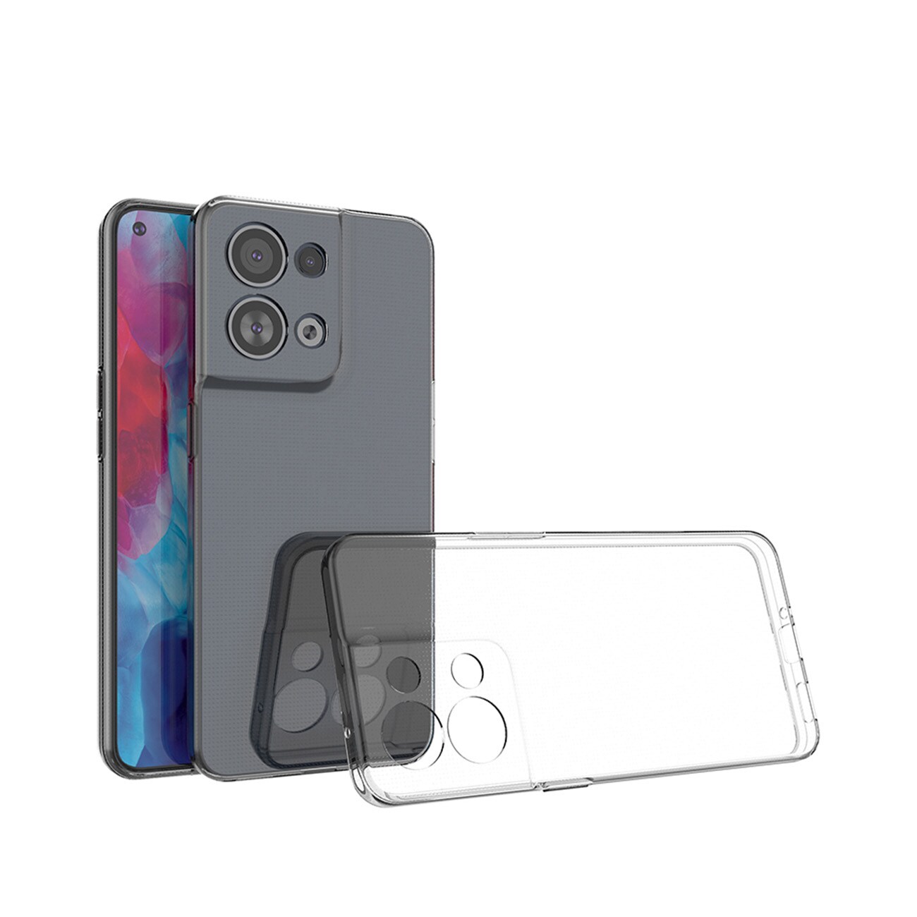 Ultra Clear 0,5 mm etui for $ 0000042n Reno 8 Pro tynt deksel gjennomsiktig